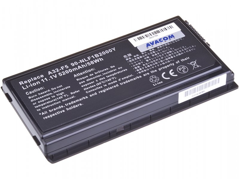 Baterie AVACOM NOAS-F5-806 pro Asus F5 series A32-F5 Li-Ion 11,1V 5200mAh - obrázek produktu