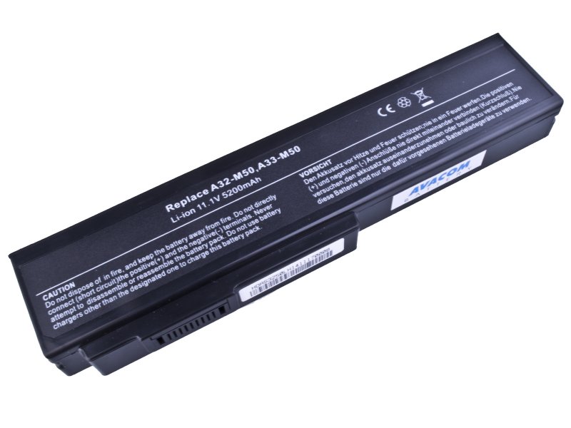 Baterie AVACOM NOAS-M50-S26 pro Asus M50, G50, N61, Pro64 Series Li-Ion 11,1V 5200mAh/ 58Wh black - obrázek produktu