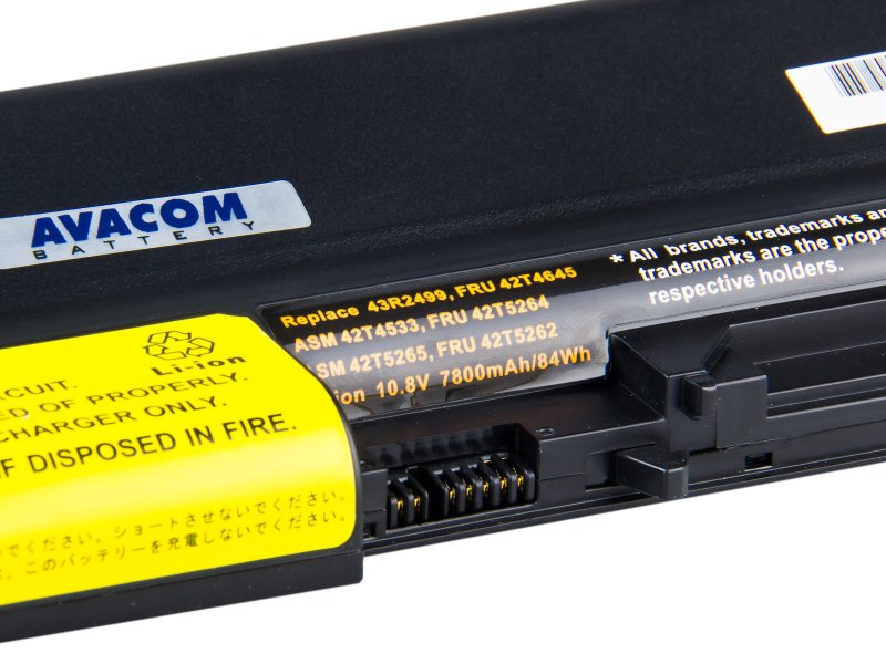 Baterie AVACOM NOLE-R61sh-806 pro Lenovo ThinkPad R61/ T61, R400/ T400 Li-Ion 10,8V 7800mAh /  84Wh - obrázek č. 3