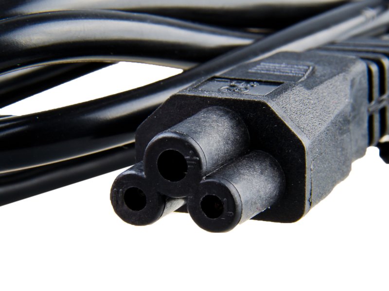 Nabíjecí kabel AVACOM L-E pro notebookové zdroje trojpinové (trojlístek) dlouhý 1,8m - obrázek č. 1