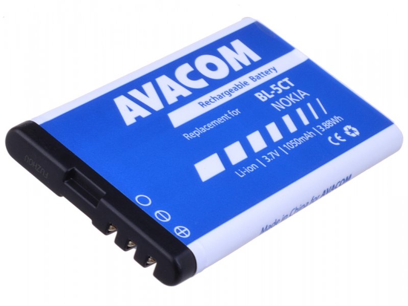Baterie AVACOM GSNO-BL5CT-S1050A do mobilu Nokia 6303, 6730, C5, Li-Ion 3,7V 1050mAh - obrázek č. 2
