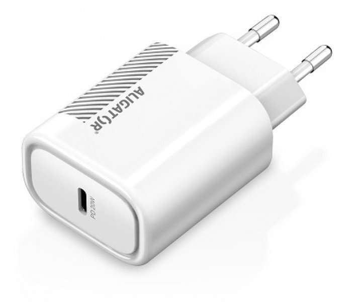 Aligator POWER DELIVERY 20W, USB-C, bílá, USB-C kabel pro iPhone/ iPad - obrázek č. 2