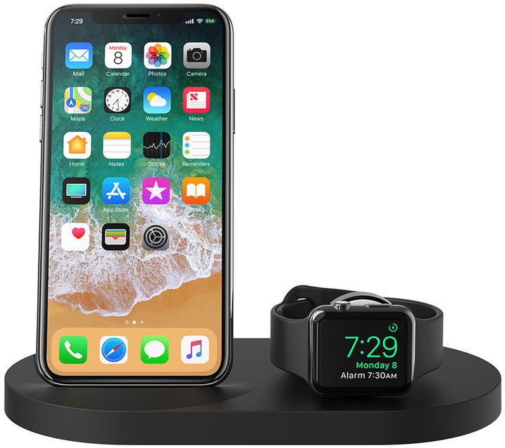 BELKIN bezdrátová QI nabíječka, 7.5W, pro Apple Watch/ iPhone, s USB, černá - obrázek č. 4