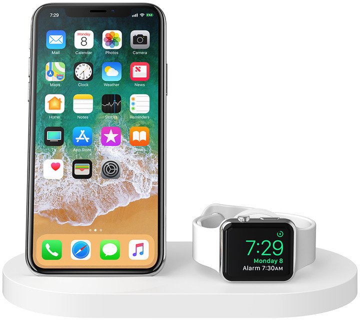 BELKIN bezdrátová QI nabíječka, 7.5W, pro Apple Watch/ iPhone, s USB, bílá - obrázek č. 4
