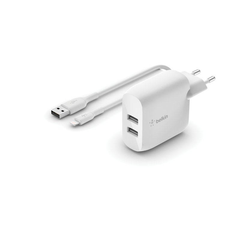 BELKIN Dual USB-A nabíječka, 24W + Lightning kabel - obrázek produktu
