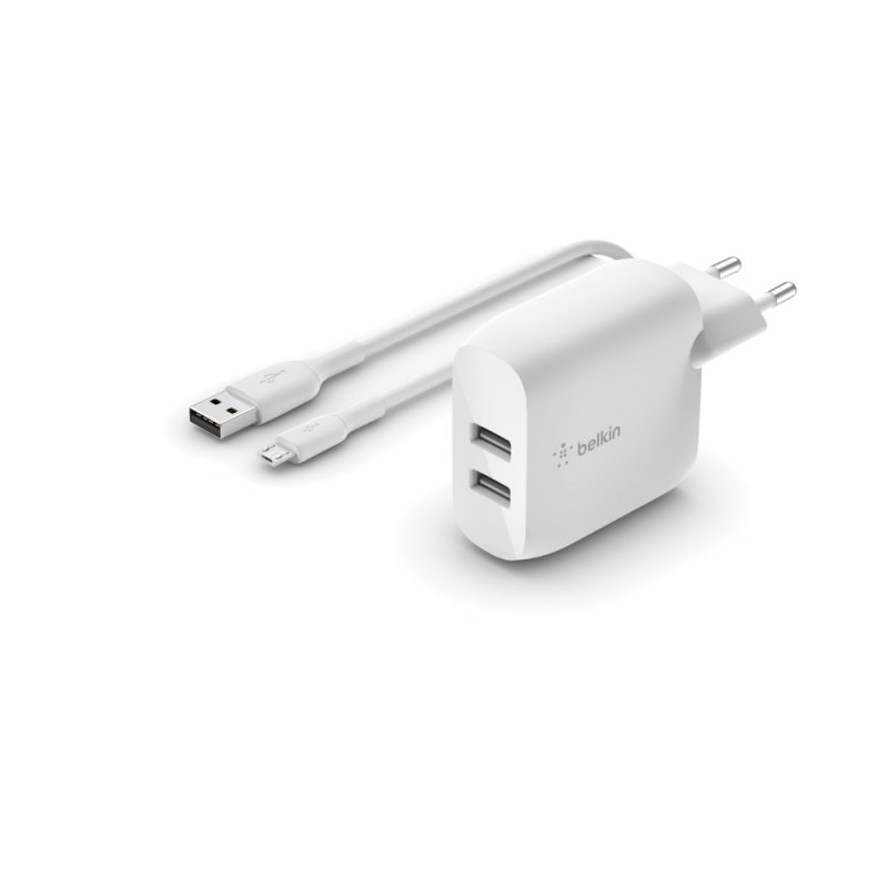 BELKIN Dual USB-A nabíječka, 24W + microUSB kabel - obrázek produktu