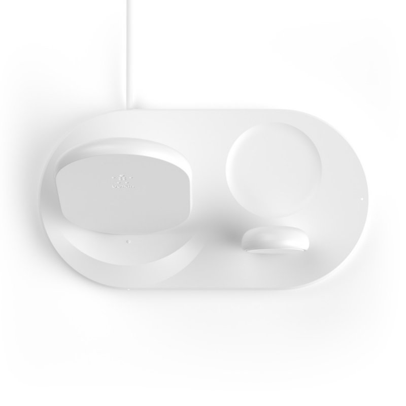 BELKIN Qi 3v1 nabíjecí stojan, bílý (iPhone, Apple Watch, AirPods) - obrázek č. 2