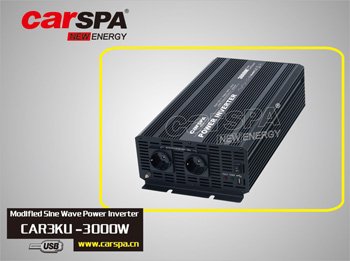 Měnič napětí Carspa CAR3KU-24 24V/ 230V+USB 3000W, modifikovaná sinus - obrázek produktu