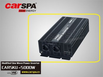 Měnič napětí Carspa CAR5KU-24 24V/ 230V+USB 5000W, modifikovaná sinus - obrázek produktu