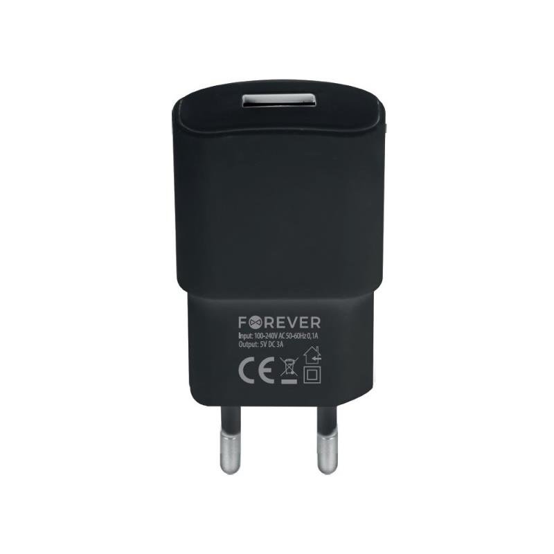 Nabíječka do sítě Forever USB 3A QC3.0 TC-01 černá - obrázek produktu