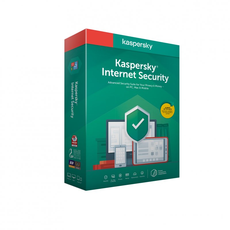 Kaspersky Internet Security 3x 1 rok Nová 2020 BOX - obrázek produktu