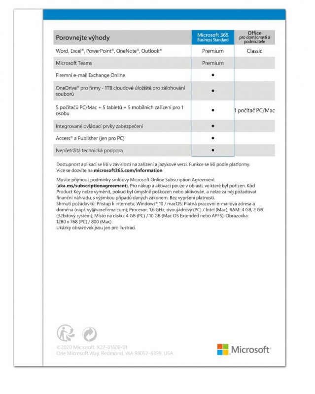 Microsoft 365 Business Standard P6 Mac/ Win, 1 rok, CZ - obrázek č. 1