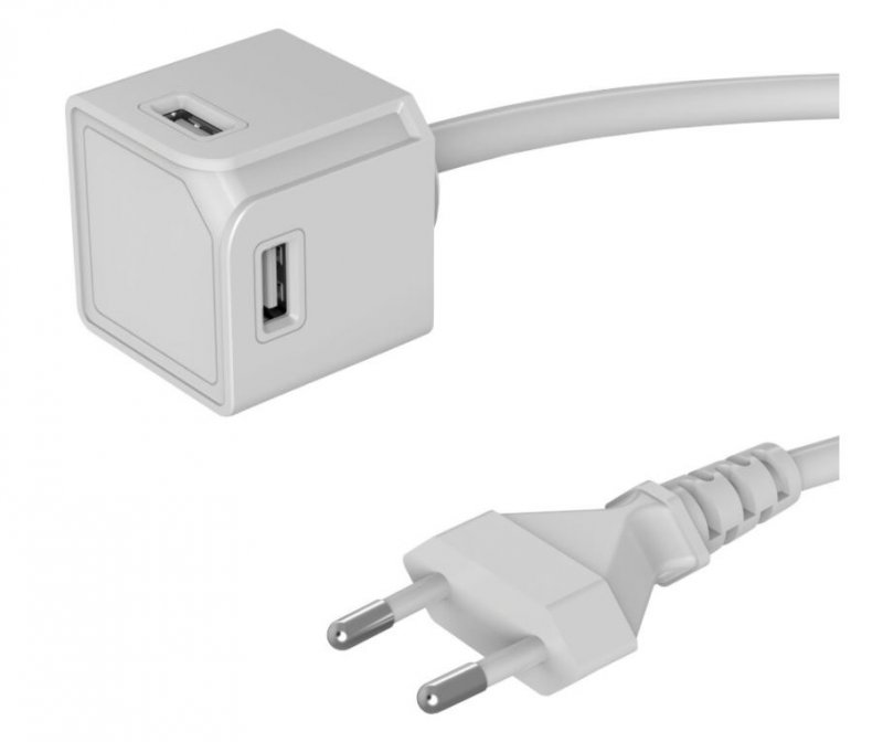 Zásuvka prodluž. PowerCube USBcube EXTENDED 4x USB-A White (3A), kabel 1,5m - obrázek produktu