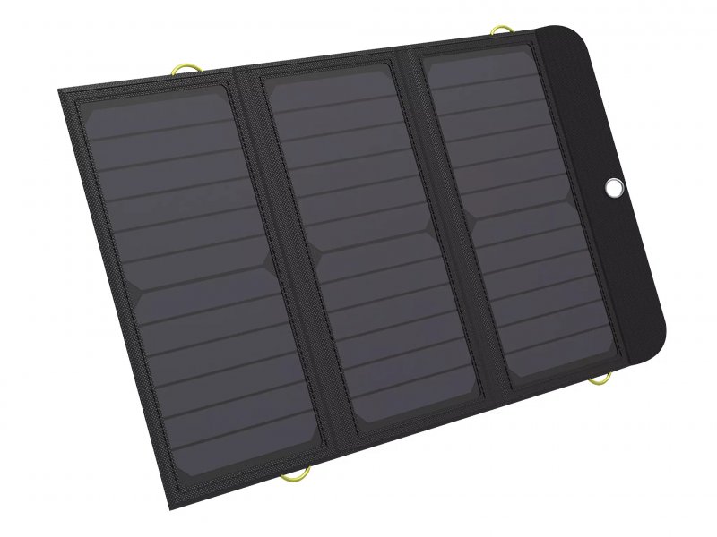 Sandberg Solar Charger 21W 2xUSB+USB-C, solární nabíječka, černá - obrázek produktu