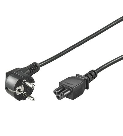 PremiumCord Kabel síťový 230V k notebooku 1m, trojlístek "Mickey Mouse" - obrázek produktu