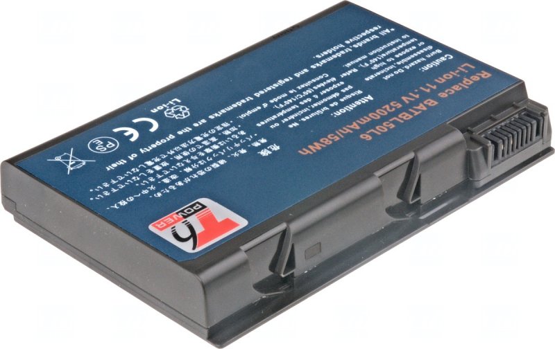 Baterie T6 power Acer Aspire 3100, 5100, 5110, 5610, TravelMate 2490, 4200, 4280, 6cell, 5200mAh - obrázek produktu