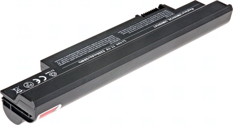 Baterie T6 power Acer Aspire One 532h, Aspire One 533, 5200mAh, 58Wh, 6cell, bílá - obrázek č. 1