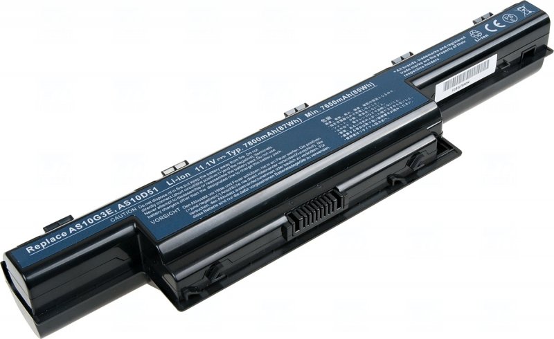Baterie T6 power Acer TravelMate 5360, 5760, 6495, 9595, 8472, 8473, 8572, 8573, 9cell, 7800mAh - obrázek produktu