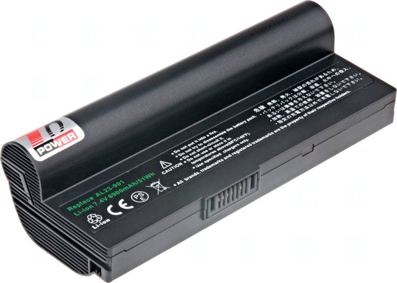 Baterie T6 power Asus Eee PC 1000H, 904H, 6600mAh, 49Wh, 6cell, black - obrázek produktu