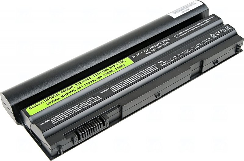 Baterie T6 Power Dell Latitude E6420, E6430, E6520, E6530, E5420, E5430, 7800mAh, 87Wh, 9cell - obrázek produktu