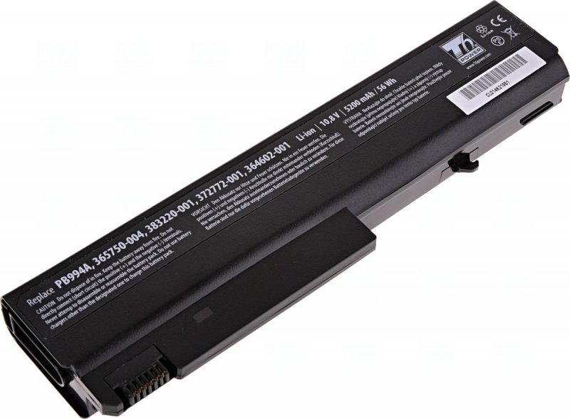 Baterie T6 Power HP nx6110, nx6120, nc6110, nc6120, 6510b, 6710b, 6910p, 5200mAh, 56Wh, 6cell - obrázek produktu