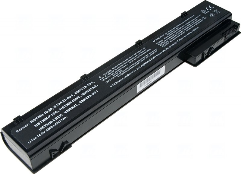 Baterie T6 Power HP EliteBook 8560w, 8570w, 8760w, 8770w, 5200mAh, 77Wh, 8cell - obrázek produktu