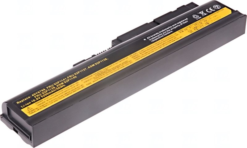 Baterie T6 Power IBM ThinkPad T500, T60, T61, R500, R60, R61, Z60m, SL500, 5200mAh, 58Wh, 6cell - obrázek č. 1