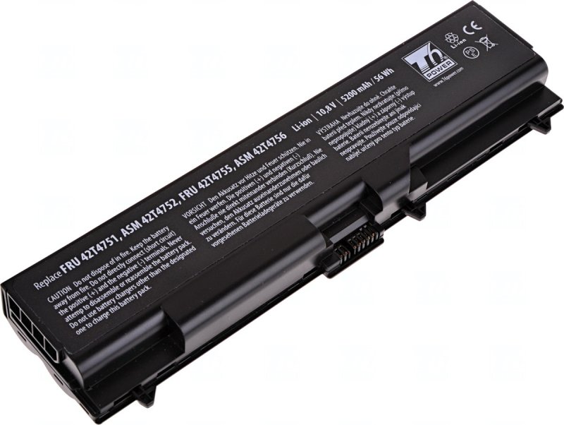 Baterie T6 Power Lenovo ThinkPad T410, T420, T510, T520, L410, L420, L510, 5200mAh, 56Wh, 6cell - obrázek produktu