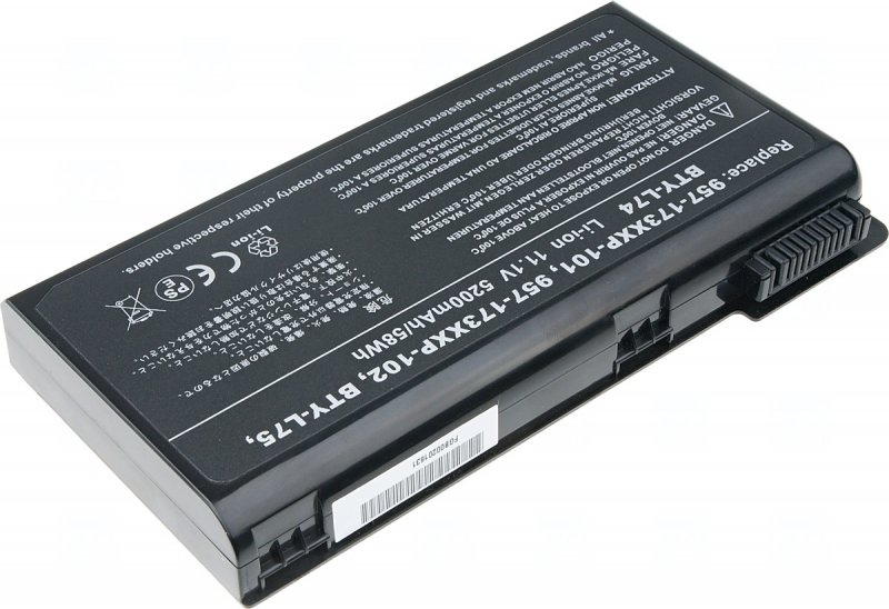 Baterie T6 power MSI CX500, CX600, CX610, CX620, CX630, CX720, CR610, CR620, GE700, 6cell, 5200mAh - obrázek produktu