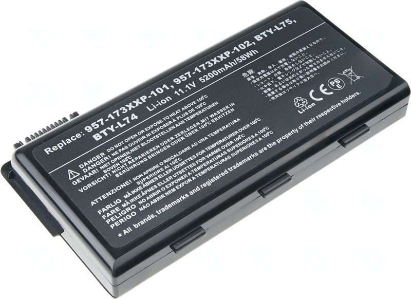 Baterie T6 power MSI CX500, CX600, CX610, CX620, CX630, CX720, CR610, CR620, GE700, 6cell, 5200mAh - obrázek č. 1