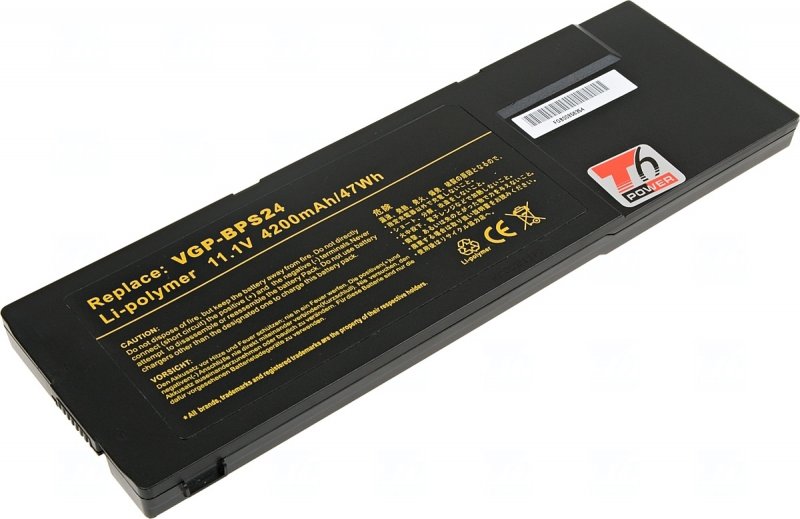 Baterie T6 power Sony Vaio VPC-SA, VPC-SB, VPC-SD, VPC-SE serie, 4400mAh, 49Wh, 6cell - obrázek produktu