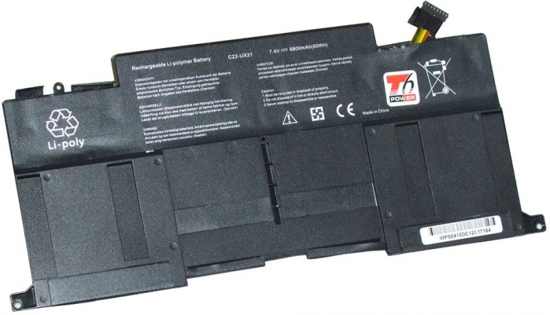 Baterie T6 power Asus Zenbook UX31A, UX31E, 6800mAh, 50Wh, 2cell, Li-pol - obrázek produktu