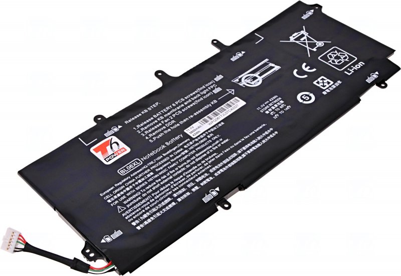Baterie T6 power HP EliteBook Folio 1040 G1, 1040 G2, 3800mAh, 42Wh, 6cell, Li-pol - obrázek produktu