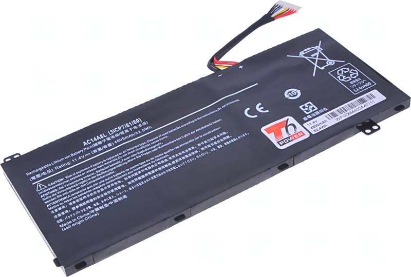 Baterie T6 Power Acer Aspire Nitro VN7-571, VN7-572, VN7-591, VN7-791, 4600mAh, 52Wh, 3cell, Li-pol - obrázek produktu