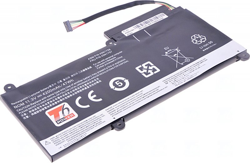 Baterie T6 power Lenovo ThinkPad E450, E450c, E455, E460, E465, 4160mAh, 47Wh, 3cell, Li-Pol - obrázek produktu