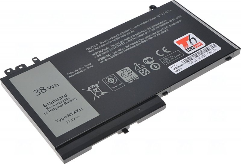 Baterie T6 Power Dell Latitude E5450, E5550, E5250, 3150, 3160, 3600mAh, 41Wh, 3cell, Li-pol - obrázek produktu