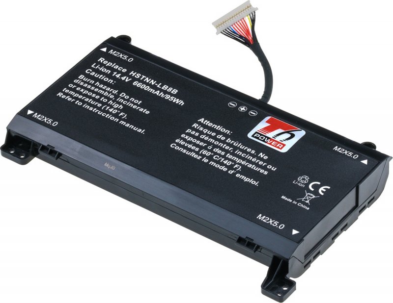 Baterie T6 Power HP Omen 17-an000, 17-an100, 16pin, Geforce 1060/ 1070, 5700mAh, 82Wh, 8cell, Li-ion - obrázek produktu