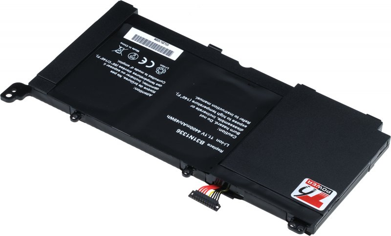 Baterie T6 Power Asus VivoBook S551L, R551L, K551L, V551L serie, 4400mAh, 49Wh, Li-pol, 3cell - obrázek č. 1