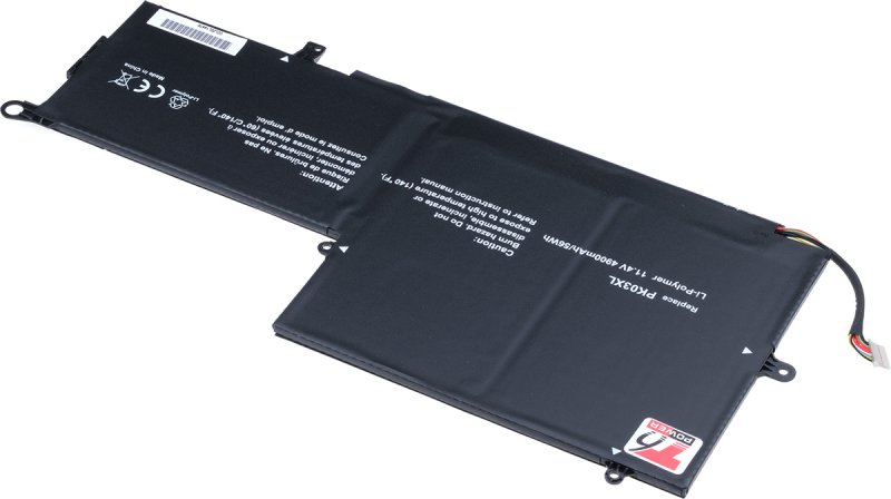 Baterie T6 Power HP Spectre 13-4000 x360, Pro x360 G1, Pro x360 G2, 4900mAh, 56Wh, 3cell, Li-pol - obrázek č. 1