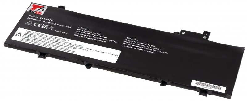 Baterie T6 Power Lenovo ThinkPad T480s serie, 4950mAh, 57Wh, 3cell, Li-Pol - obrázek produktu