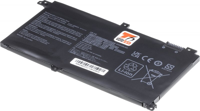 Baterie T6 Power Asus VivoBook X430U, X571G, X571L, S430F, S430U, 3650mAh, 42Wh, 3cell, Li-pol - obrázek produktu