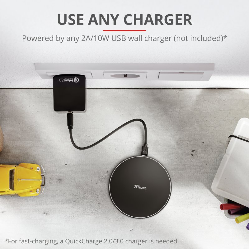 TRUST Lumo10 RGB Fast Wireless Charger 7.5W/ 10W - obrázek č. 1