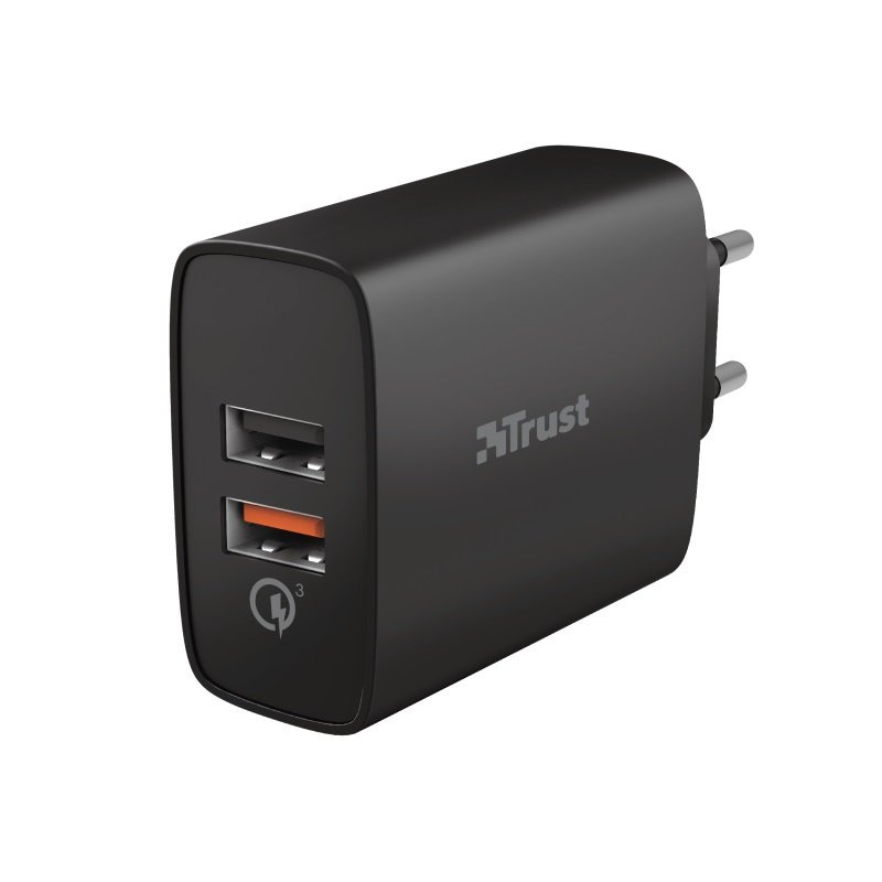 TRUST QMAX USB A+A WALL CHARGER QC3 30W - obrázek produktu