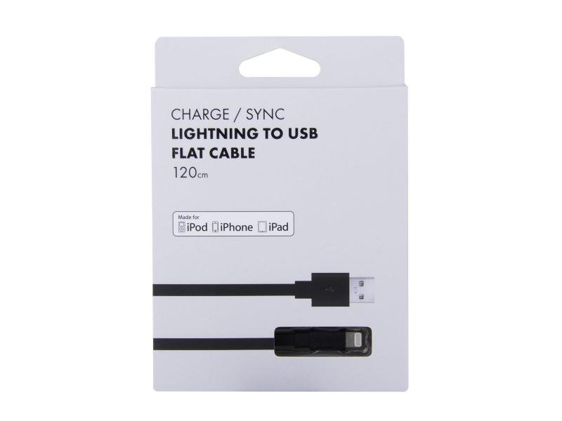 AVACOM MFI-120K kabel USB - Lightning, MFi certifikace, 120cm, černá - obrázek č. 1
