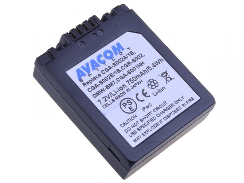 Panasonic CGA-S002, DMW-BM7 Li-Ion 7.2V 750mAh 2.7Wh - obrázek č. 3