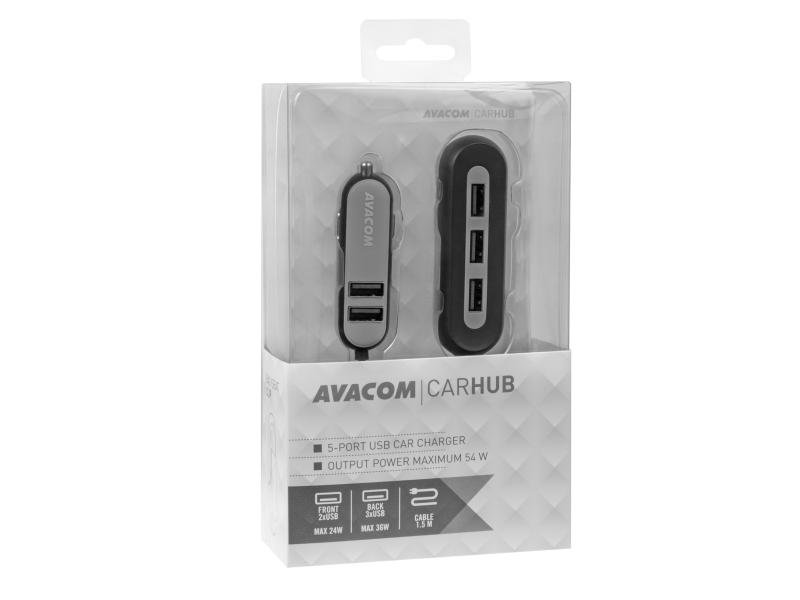 AVACOM CarHUB nabíječka do auta 5x USB výstup, černá - obrázek č. 5