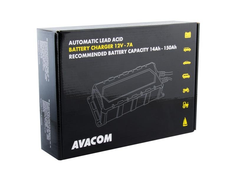 Automatická nabíječka AVACOM 12V 7A pro olověné AGM/GEL akumulátory (14 - 150Ah) - obrázek č. 2