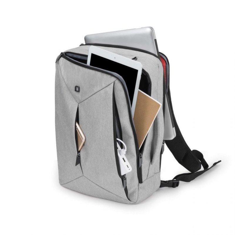 Dicota Backpack Dual EDGE 13-15.6 light grey - obrázek č. 2