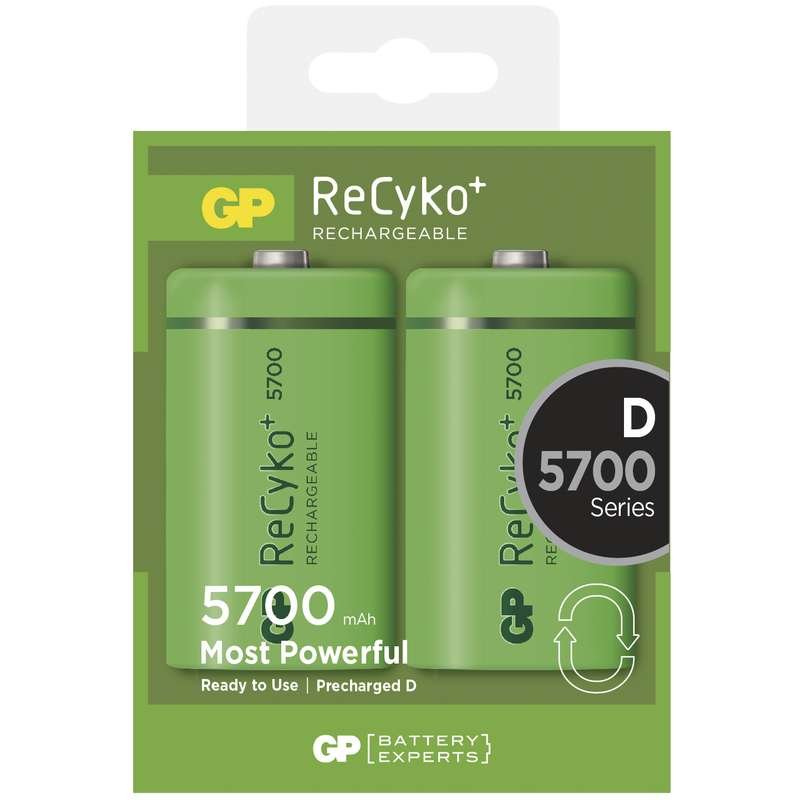 Nabíjecí baterie GP RECYKO D (5700mAh)- 2ks - obrázek produktu