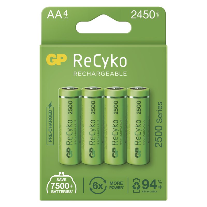 GP nabíjecí baterie ReCyko 2500 AA (HR6) 4PP - obrázek produktu